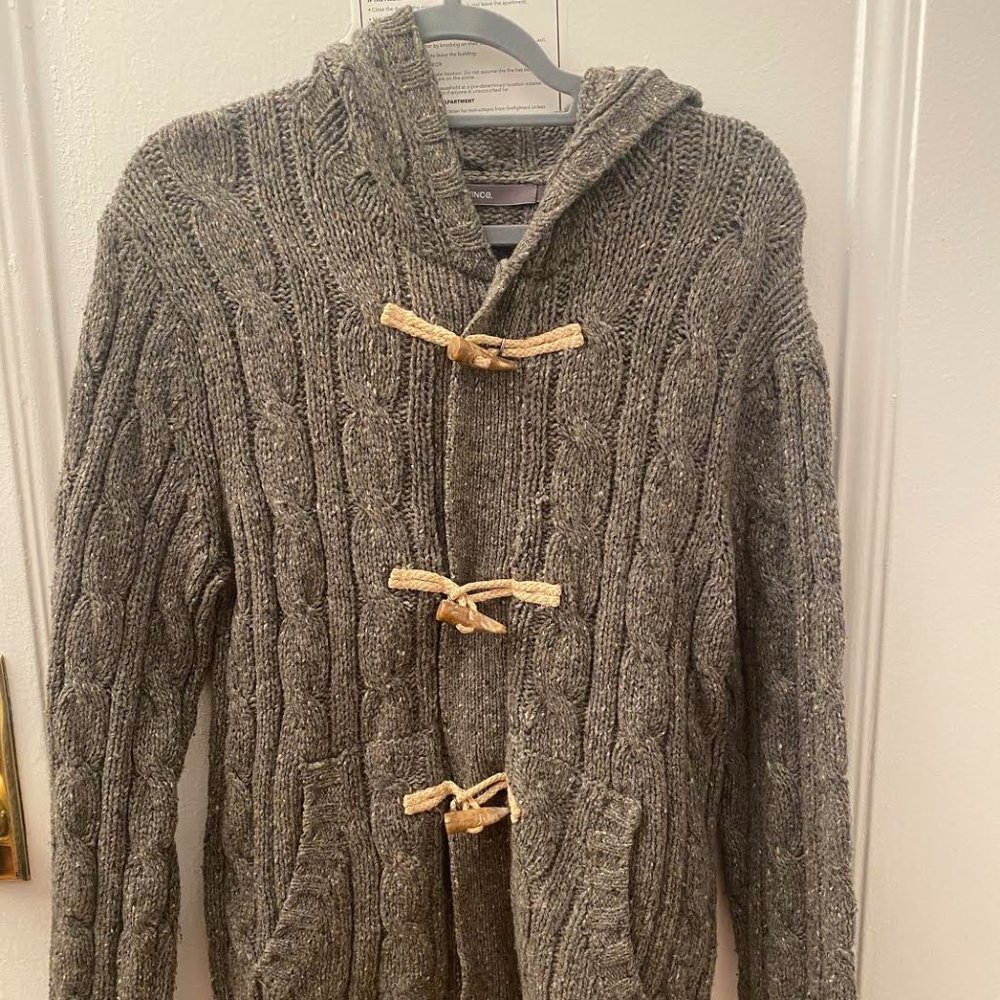 Vince Knitted Toggle Hooded Sweater